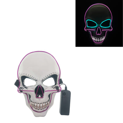 Máscara Calavera LED Resplandeciente con Líneas de Neón - Image 3