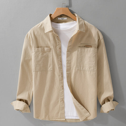 Camisa Casual Holgada de Manga Larga para Hombre - Versátil y Cómoda - Image 2