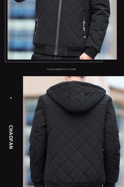 Chaqueta Acolchada de Felpa con Diseño de Rombos - Image 9