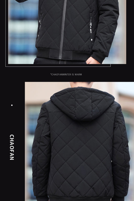 Chaqueta Acolchada de Felpa con Diseño de Rombos - Image 9