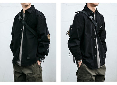 Chaqueta Casual Holgada con Bolsillos - Estilo Coreano para Hombres Jóvenes - Image 9