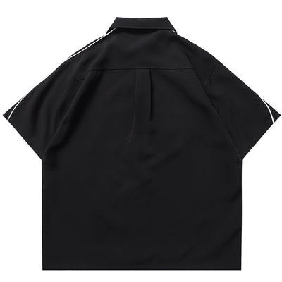 Camisa Casual de Hombre con Parches de Estrellas - Image 3