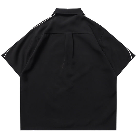 Camisa Casual de Hombre con Parches de Estrellas - Image 3