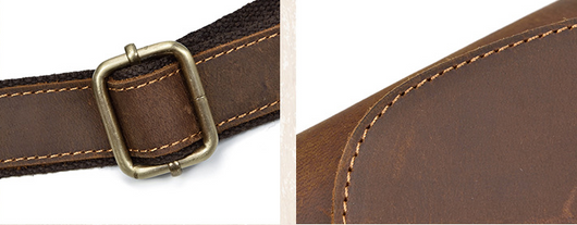 Bolsa Pecho Cuero Crazy Horse Retro Messenger para Hombre - Image 13
