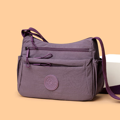 Bolsa Mensajera Casual Ligera Multicompartimento Diseño Simple - Image 3