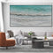 Cuadro Abstracto Olas del Mar - Pintura al Óleo Texturizada Hecha a Mano