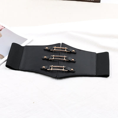 Cinturón de Cuero Ancho con Detalles Decorativos para Mujer - Image 3