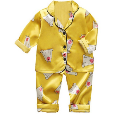 Pijama de Manga Larga Color Sólido para Otoño - Image 31