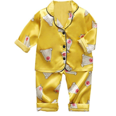 Pijama de Manga Larga Color Sólido para Otoño - Image 31