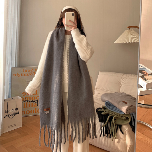 Pashmina Larga Versátil para Estudiantes - Colores Sólidos - Image 17