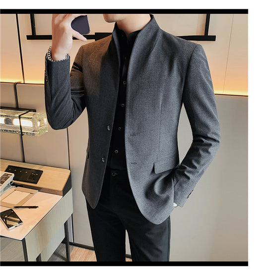 Blazer Slim Fit Ruoshuai para Hombre - Chaqueta Casual de Otoño - Image 17