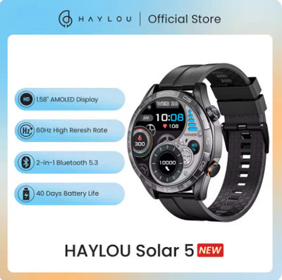 Reloj Inteligente HAYLOU Solar 5 LS20 con Carga Solar y Bluetooth - Image 2