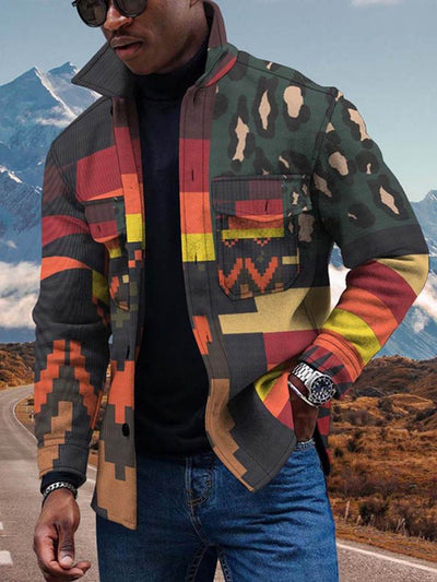 Cardigan Estampado 3D con Degradado de Colores y Botones en Relieve - Image 10
