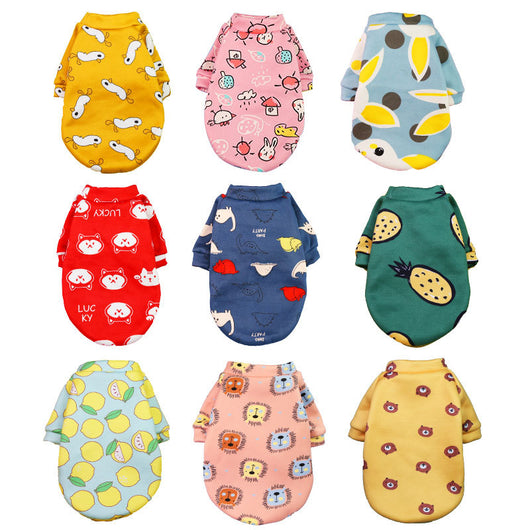 Suéter de Dos Patas con Estampado de Dibujos Animales y Forro de Terciopelo para Mascotas - Image 17