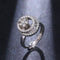 Anillo de Plata Esterlina para Mujer con Doble Círculo Giratorio