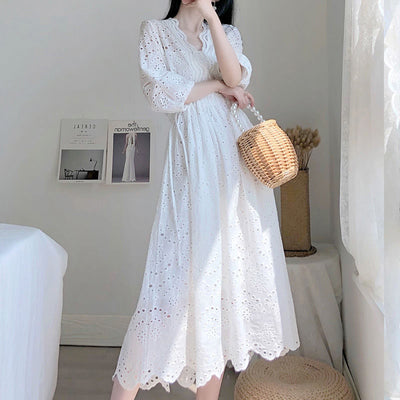 Vestido Elegante Slim con Encaje Bordado para Mujer - Image 2