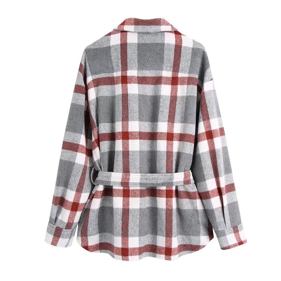 Camisa de Cuadros Lana Premium Estilo Casual Urbano