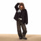 Abrigo Acolchado de Algodón Vintage Desteñido para Invierno