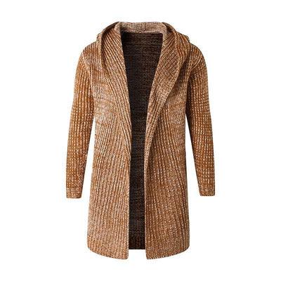 Cardigan Suelto de Mohair con Capucha para Hombre - Suéter Tejido Oversized con Bolsillos - Image 11