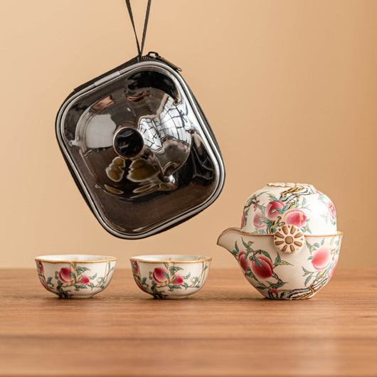 Juego de Té Viajero Horno Ru Nueve Melocotones - Image 4