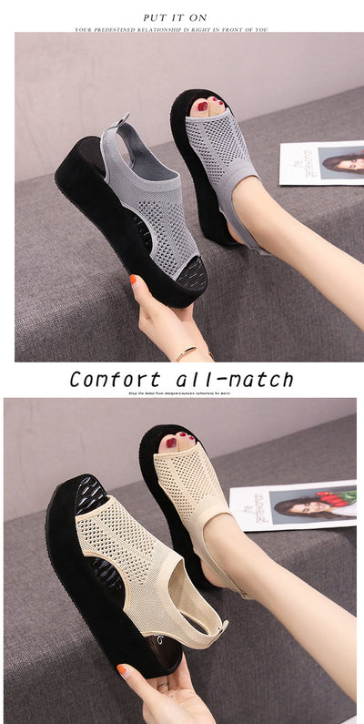 Zapatos Plataforma Tejidos para Mujer con Cuña Suave y Suela Flexible - Image 15