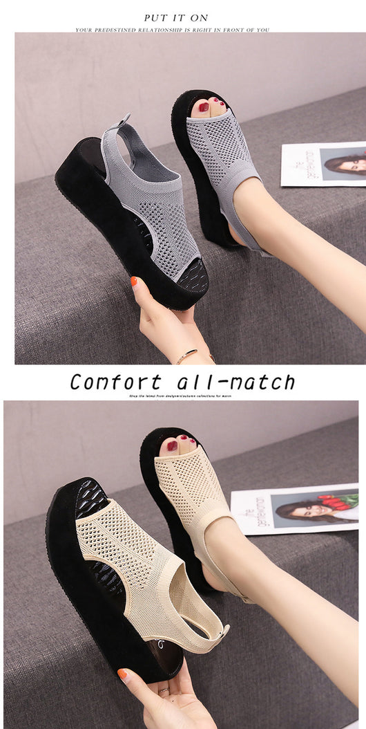 Zapatos Plataforma Tejidos para Mujer con Cuña Suave y Suela Flexible - Image 15