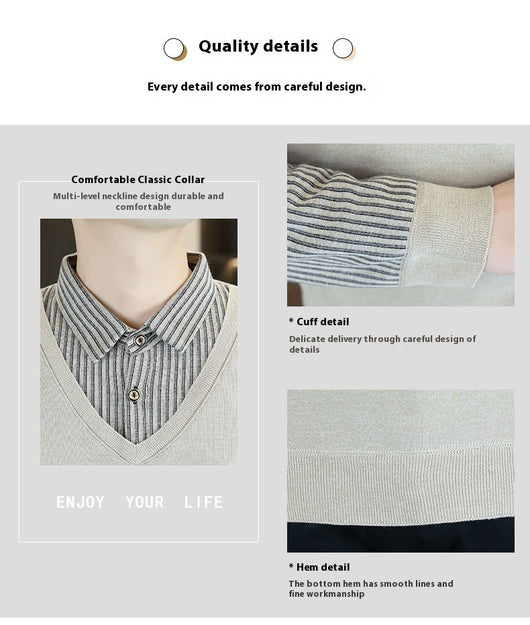 Suéter Falso Dos Piezas Hombre Casual Ejecutivo Multiusos - Image 28