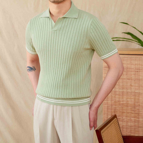 Polo Solapa Combinada Moderno para Hombre