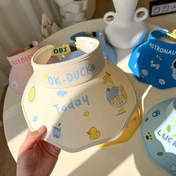 Sombrero de Sol para Niños con Volantes y Protección UV de Dibujos Animados