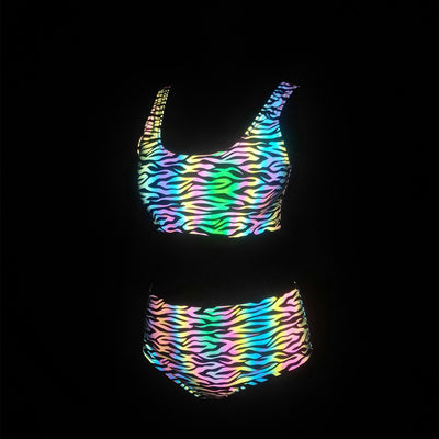 Bikini Estampado Hongos con Detalles Reflectantes Brillantes para Mujer - Image 15