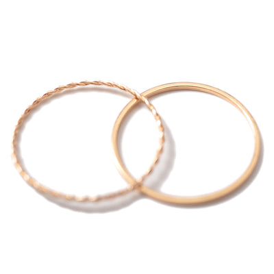 Juego de 2 Anillos Geométricos Chapados en Metal - Image 9