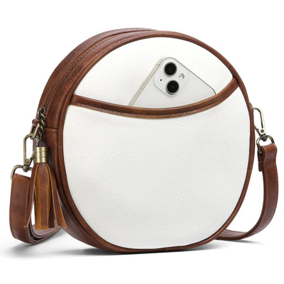 Bolso Redondo Retro de Hombro Estilo Europeo y Americano - Image 15