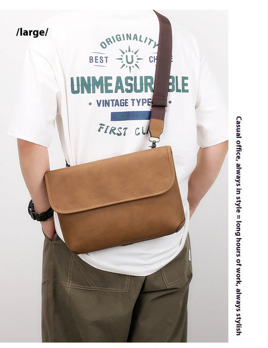 Bolsa Crossbody Retro Matizada con Contraste de Colores para Hombre - Image 22