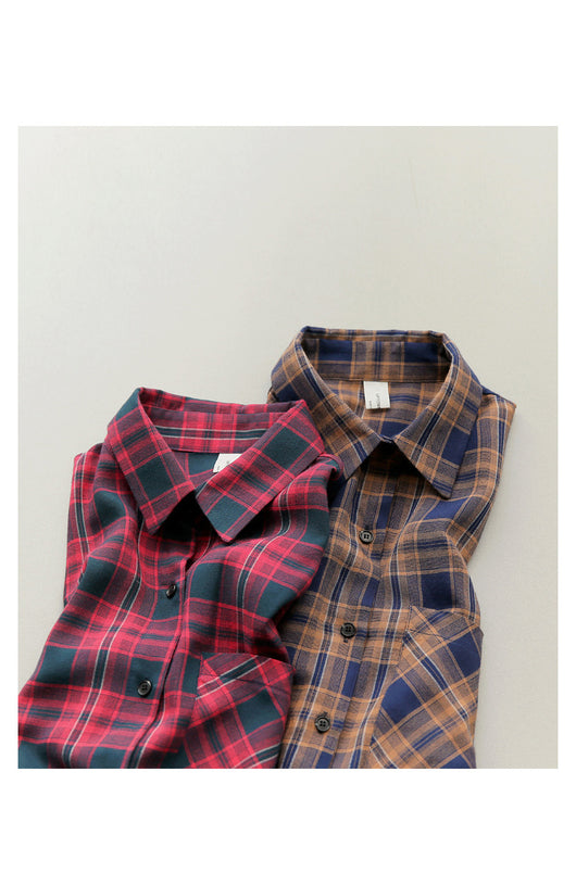 Camisa Cuadriculada Holgada para Primavera - Image 13