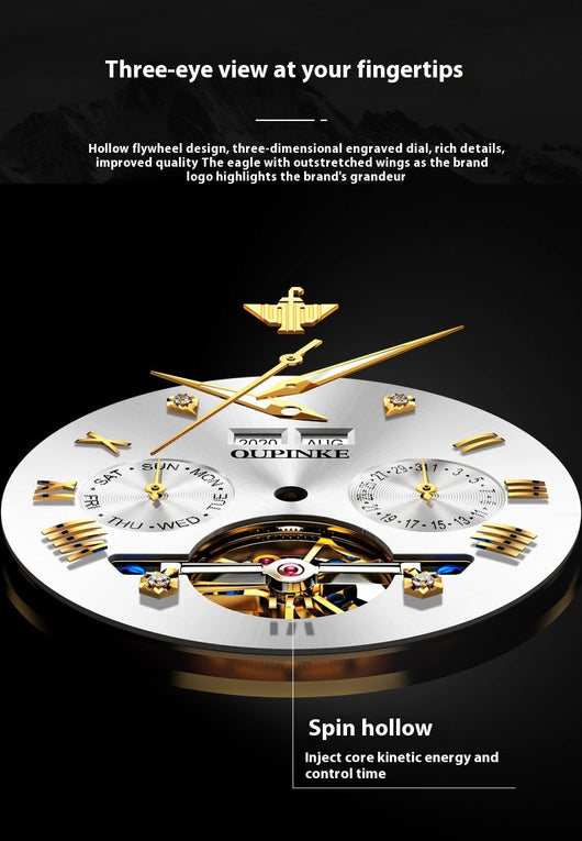 Reloj Automático Mecánico Hueco Sumergible para Hombre - Image 19