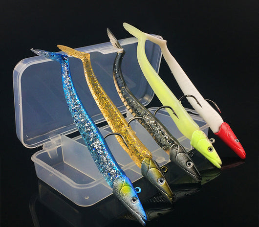 Kit de Anzuelos Cabeza Plomada con Cebo Biónico Suave para Pesca - Image 7