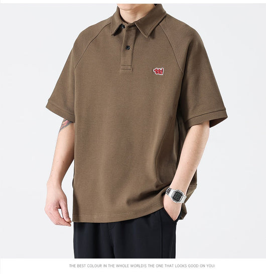 Camiseta Holgada Retro Americana Bordada para Hombre - Image 21