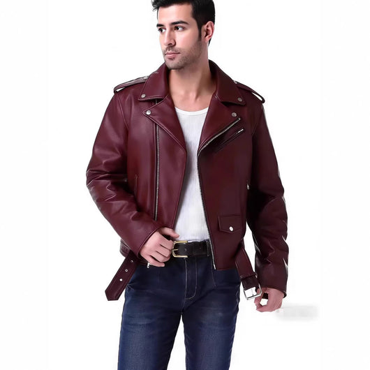 Chaqueta de Cuero PU Slim Fit para Hombre con Cierre de Cremallera - Image 3