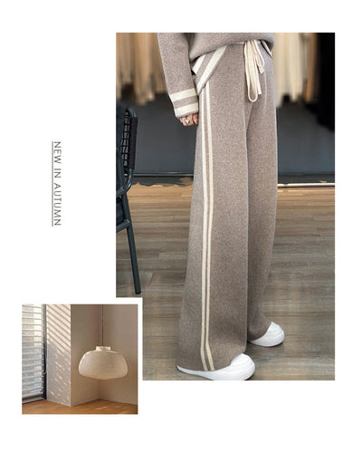 Conjunto de Pantalón Ancho y Suéter Tejido en Lana - Estilo Casual Relajado - Image 27