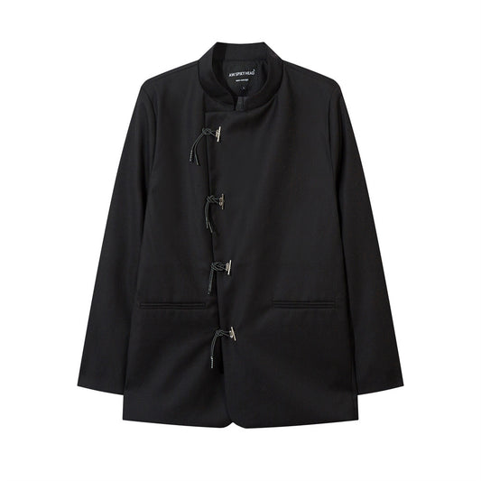 Traje Casual Hombre Cuello Mao con Cierre Tradicional Chino