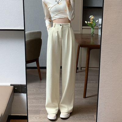 Pantalones de Pana Cintura Alta Pierna Ancha Estilo Retro - Image 12