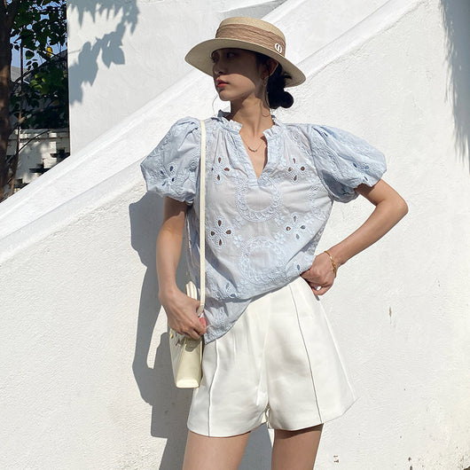 Blusa Francesa Elegante para Mujer - Estilo Festivo - Image 3