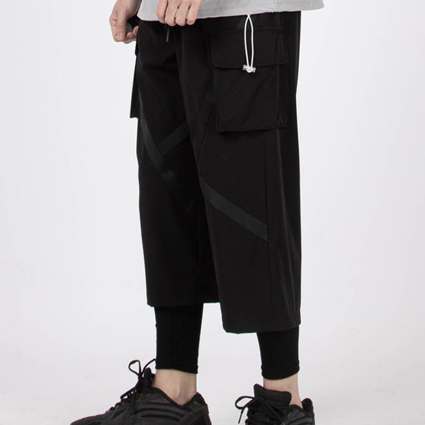 Pantalones Anchos Cropped Efecto Relajado