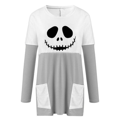 Blusa Larga Estampada para Halloween con Fantasma y Calabaza - Image 9