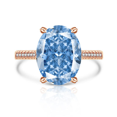 Anillo Versátil de Diamante Hielo Floral en Carbono Alto para Mujer - Image 34