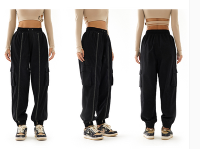 Pantalones de Trabajo Holgados con Cierre y Detalles - Image 16