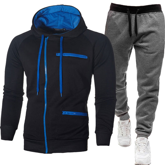 Sudadera con Capucha Jacquard Deportiva para Hombre - Cardigan Fleece Casual - Image 24