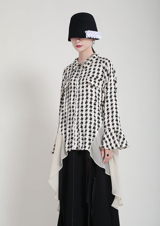 Vestido Camisero Estampado con Mangas Acampanadas Efecto Dos Piezas - Image 14