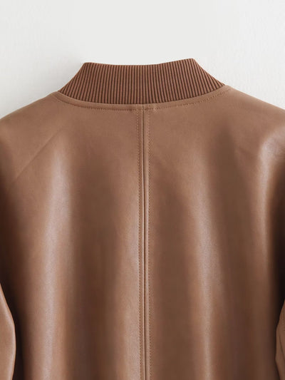 Chaqueta Piloto Motociclista para Mujer con Cuello Mao - Image 10