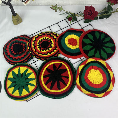 Boina de Lana Tejida a Mano - Diseño Bloques de Color Jamaica - Image 11